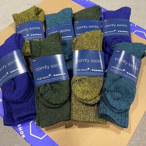 [8 Pairs] BOMBAS x Virgin Atlantic Calf Socks - Blueberry/Surf Navy/Pine/Desert